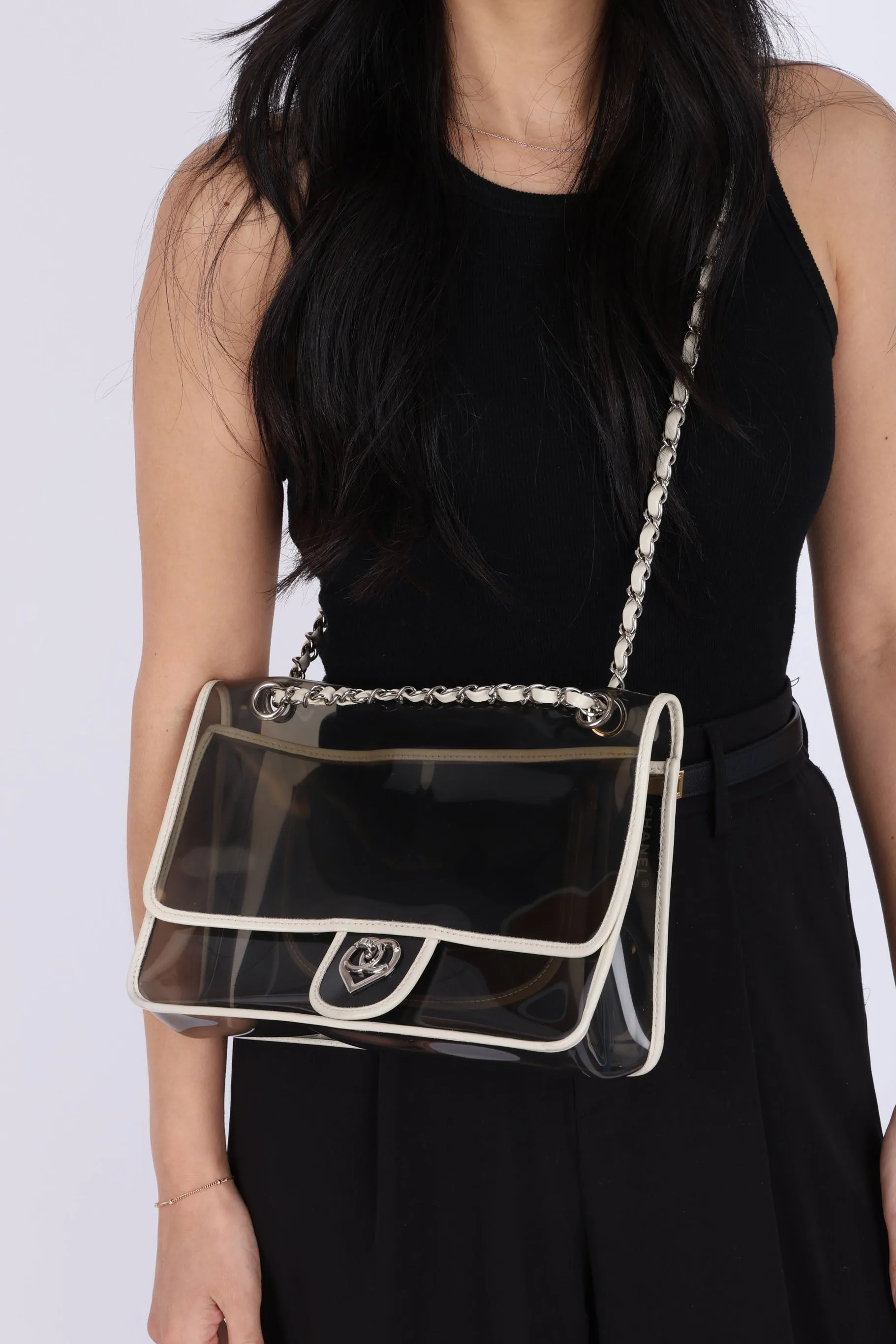 Chanel 2007 Transparent Heart Classic Flap
