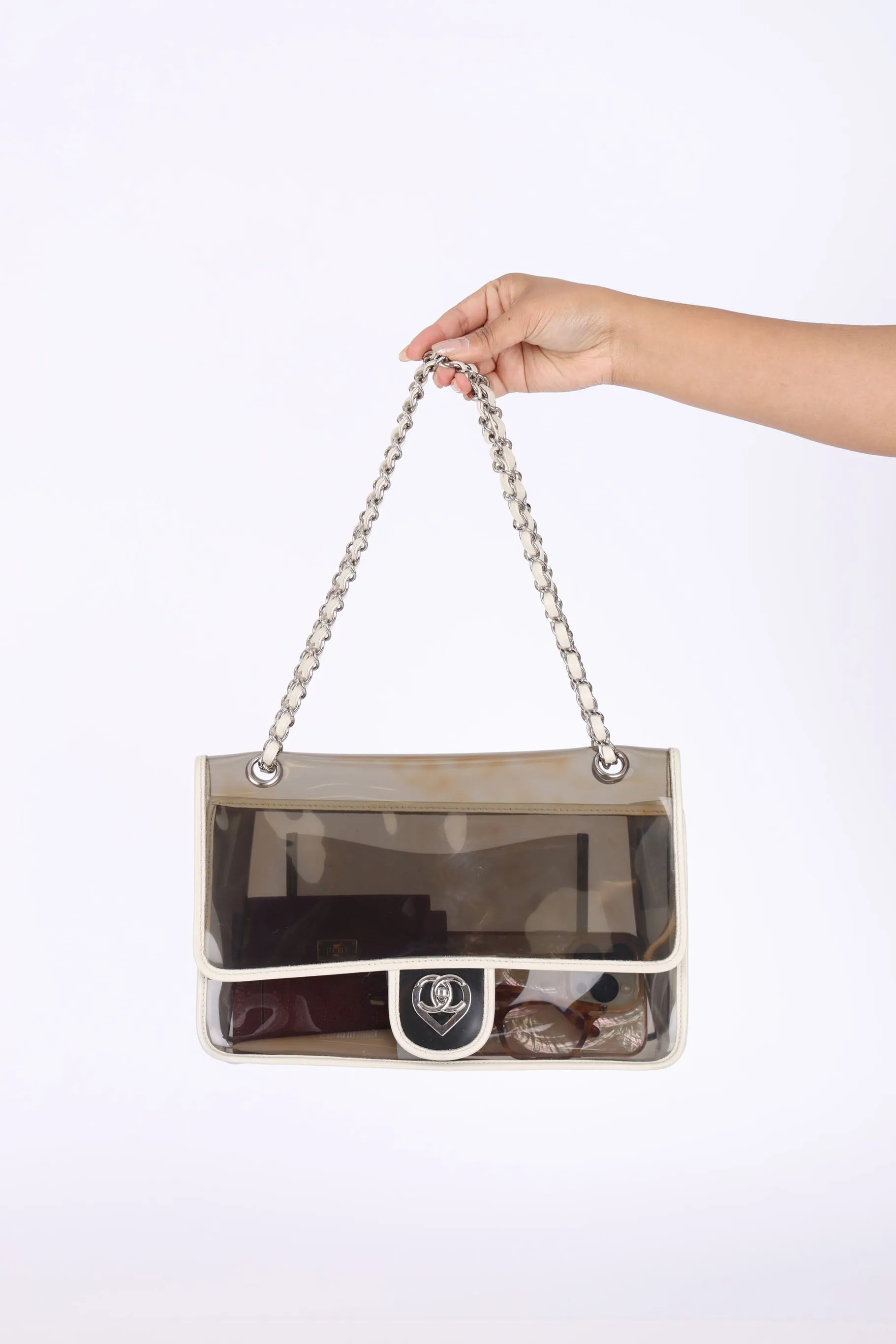 Chanel 2007 Transparent Heart Classic Flap