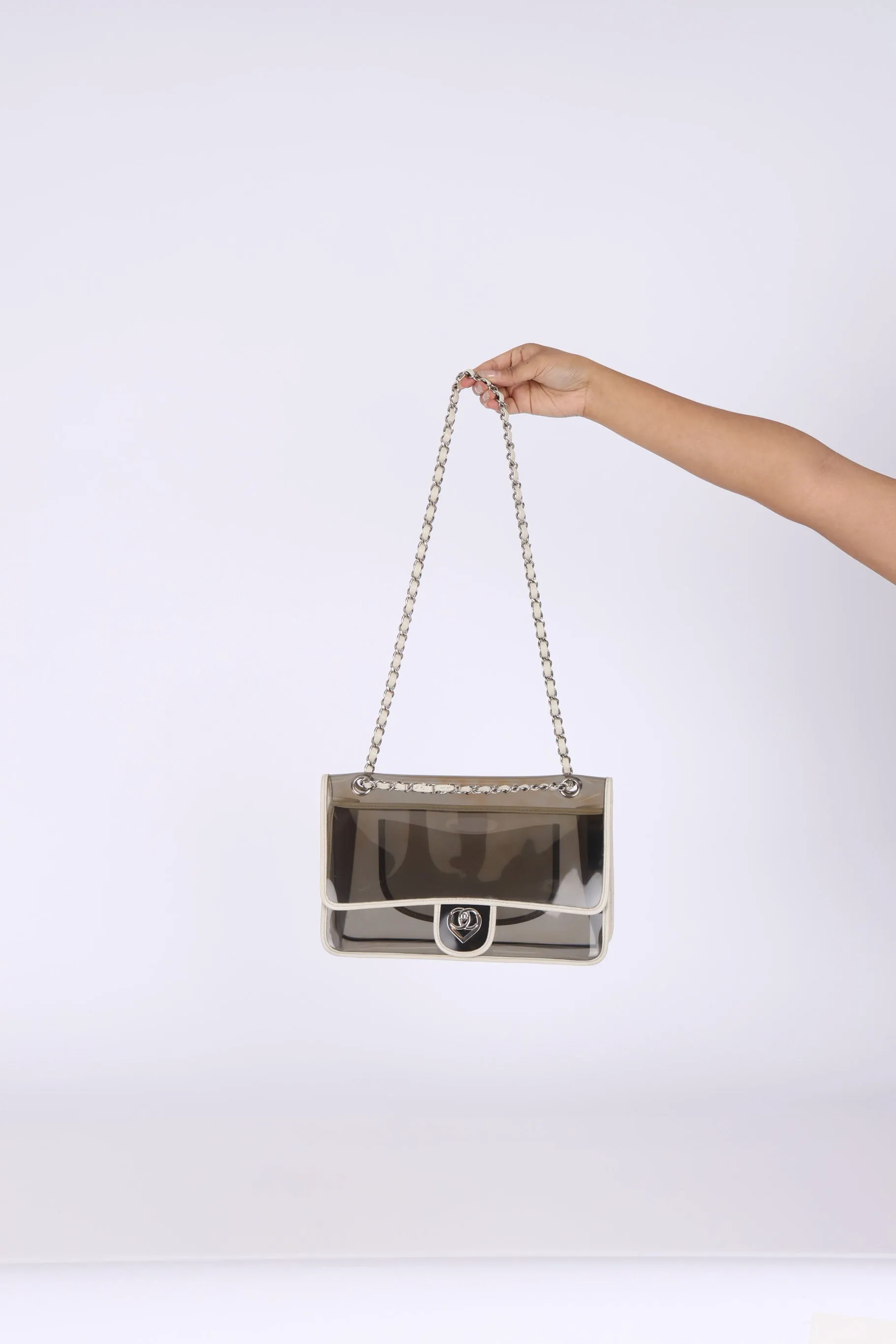 Chanel 2007 Transparent Heart Classic Flap