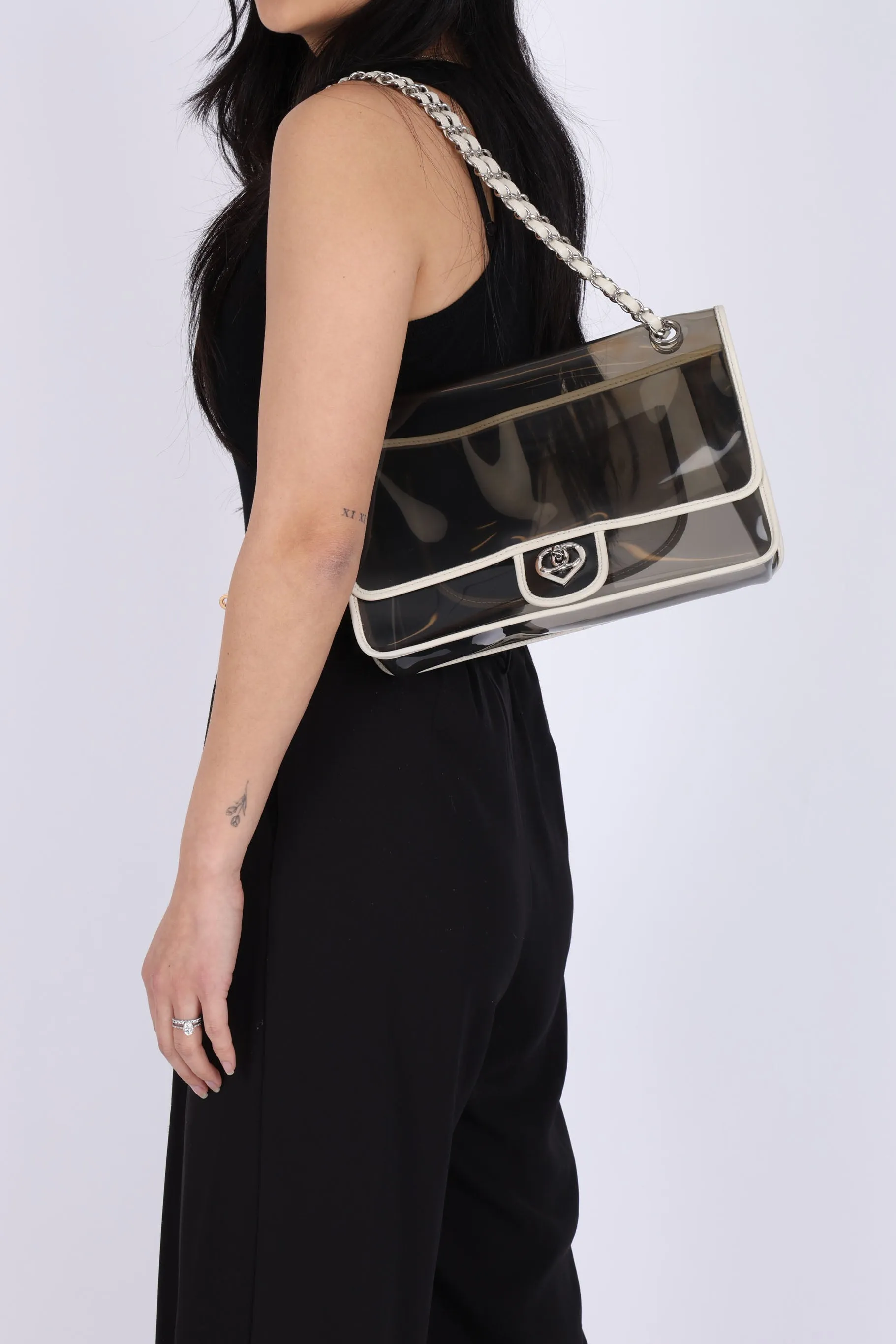 Chanel 2007 Transparent Heart Classic Flap