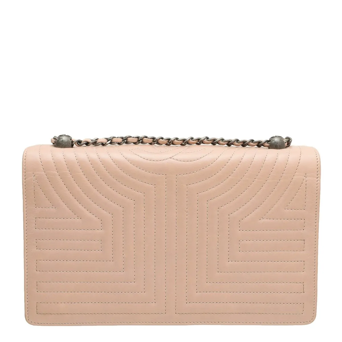 Chanel Beige Poudre Geometric CC Full Flap Bag