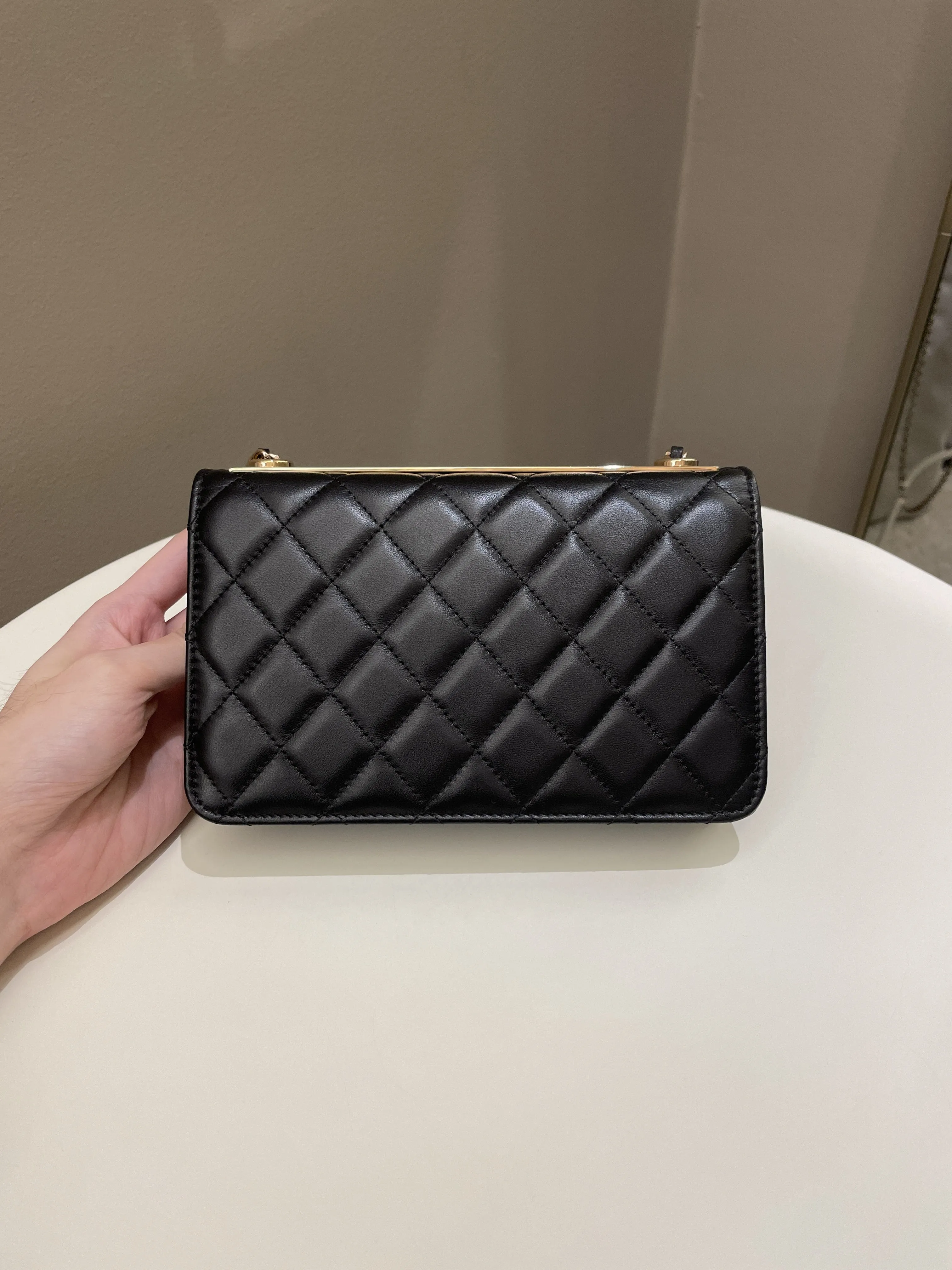 Chanel Trendy CC Wallet On Chain Black Lambskin