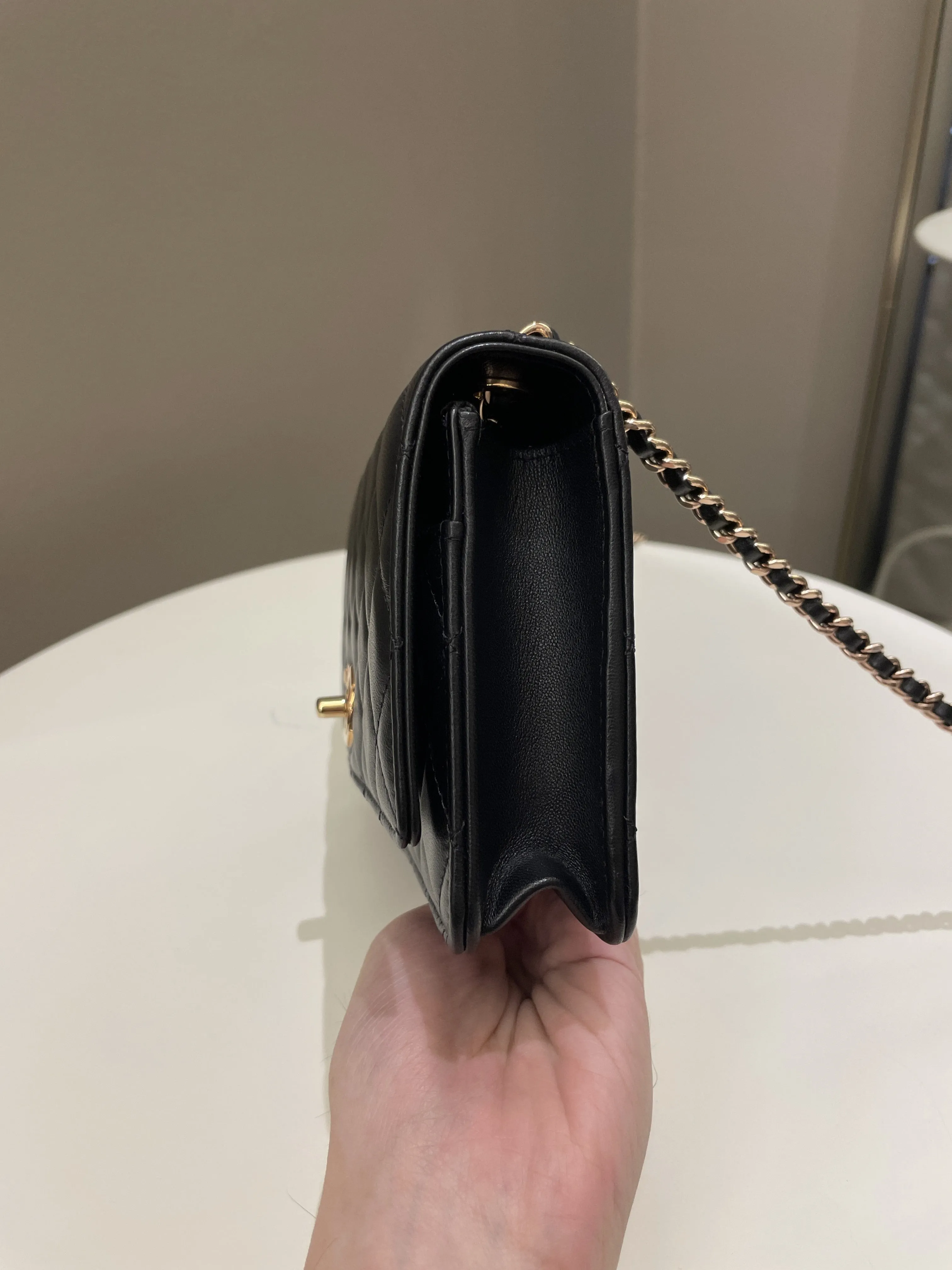 Chanel Trendy CC Wallet On Chain Black Lambskin