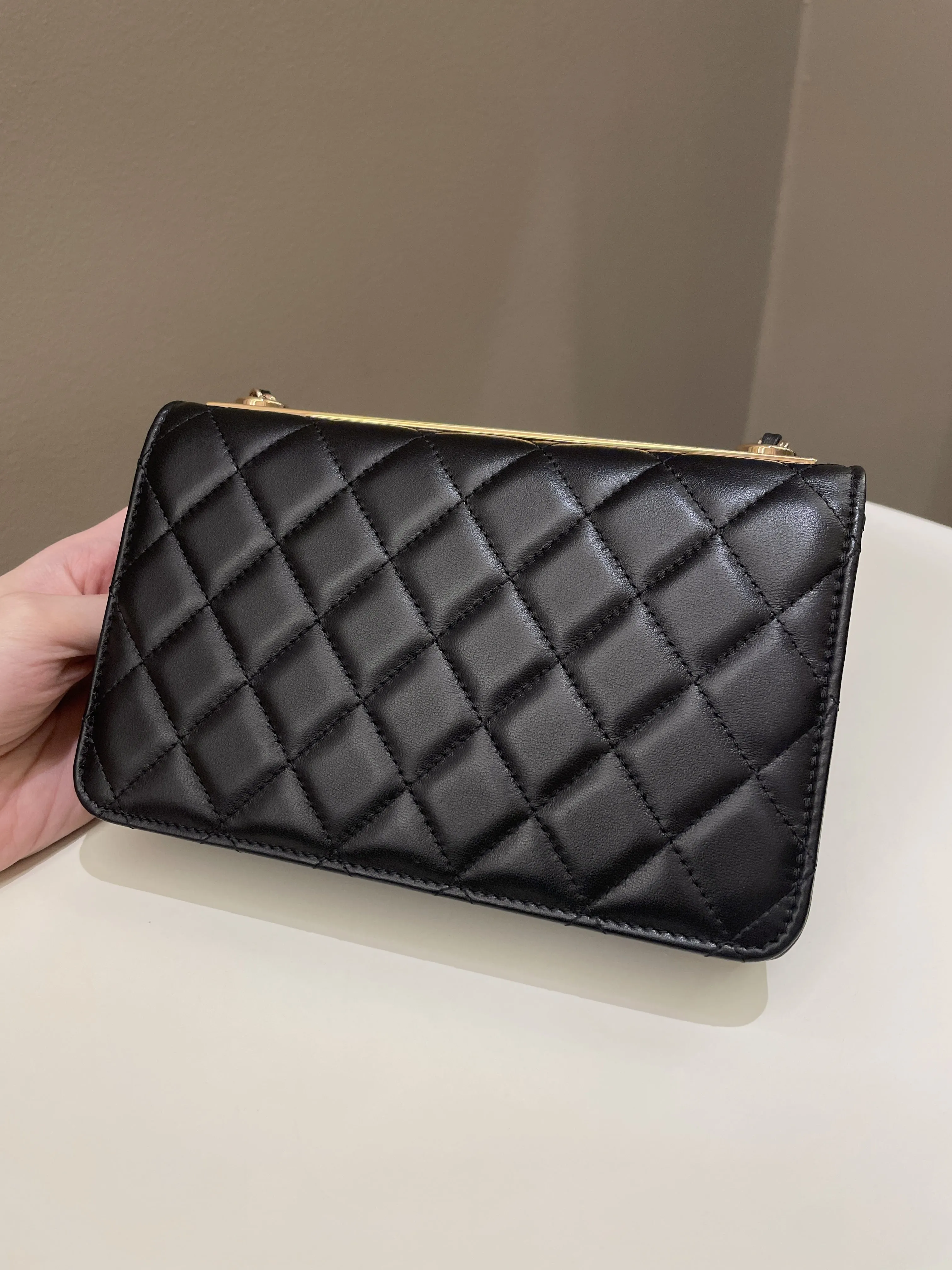 Chanel Trendy CC Wallet On Chain Black Lambskin