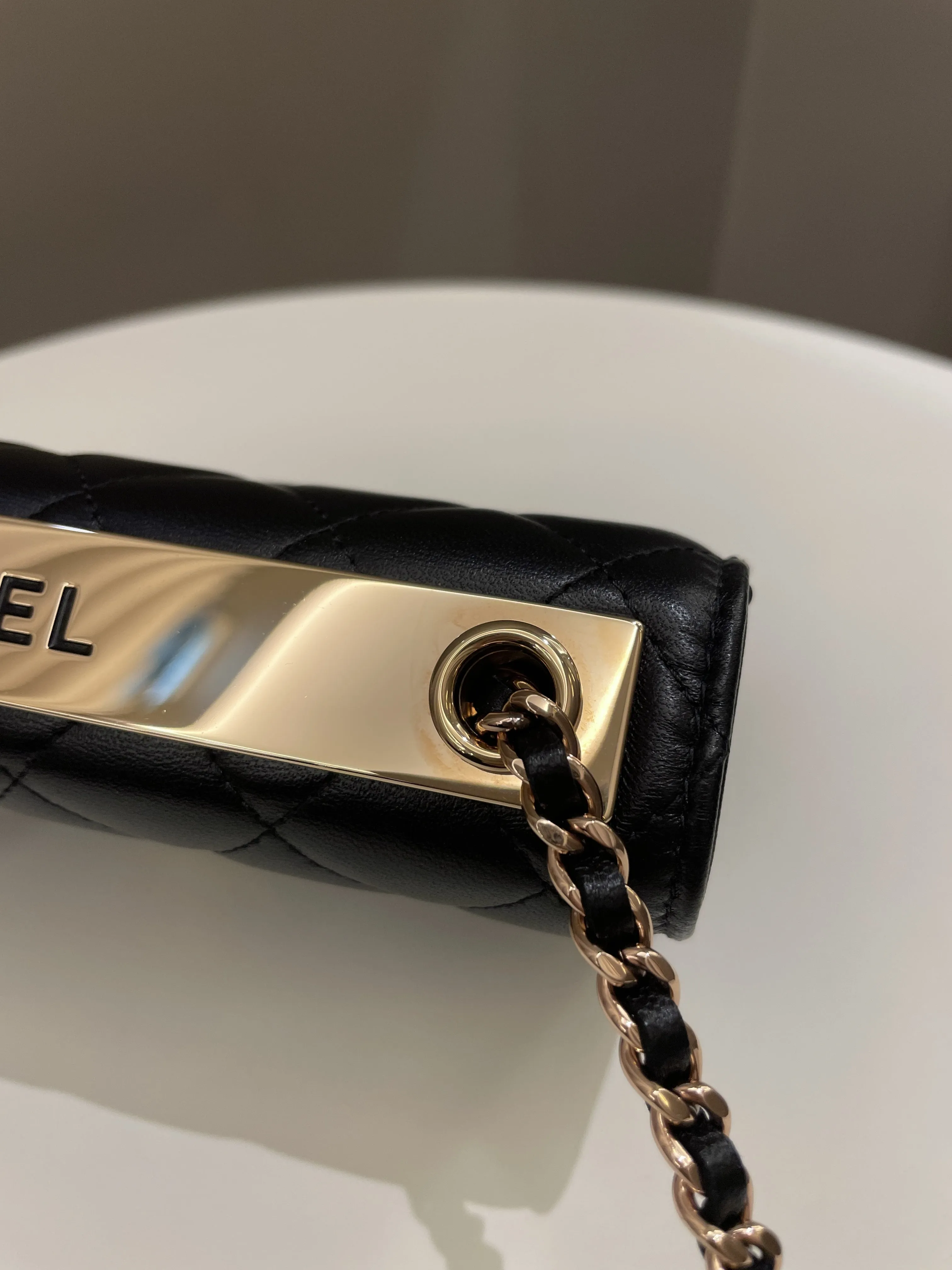 Chanel Trendy CC Wallet On Chain Black Lambskin
