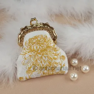 Chrysanthemum Coin Purse with Metal Clip
