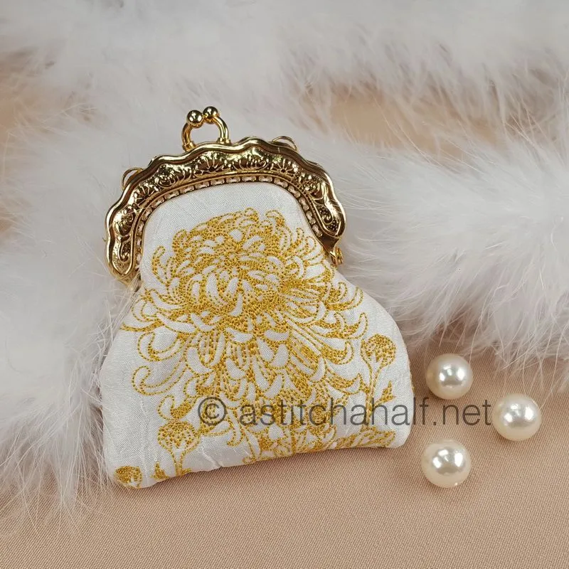 Chrysanthemum Coin Purse with Metal Clip