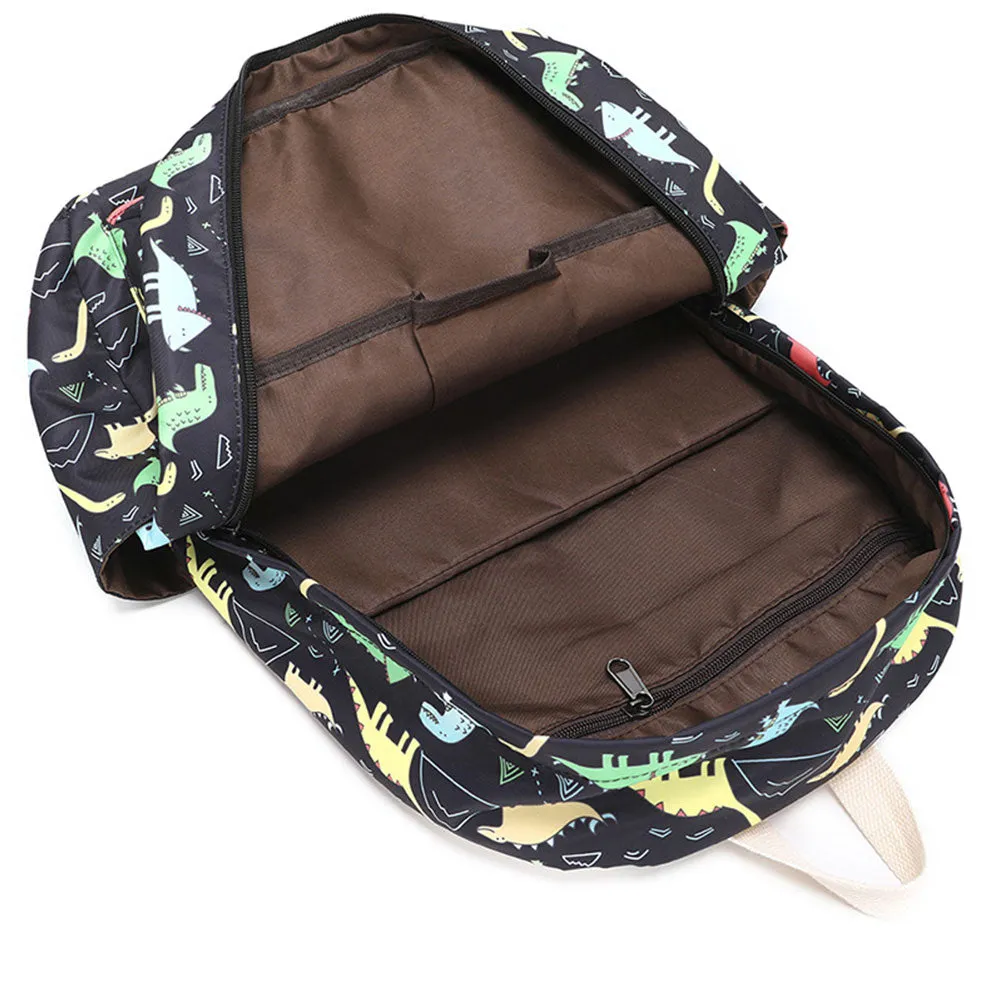 Dinosaur & Unicorn Printing Backpack Sets for Teens Back to School Bookbag for Middle School/Primary School Kids