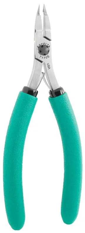 Excelta 7170E Lazer Line® Specialty Fine Long Medium Relieved Head Lazer-Flush Carbon Steel Cutter with Long Cushion Grip Handles, 6.25" OAL