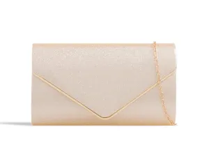 Gold Glitter Clutch Bag