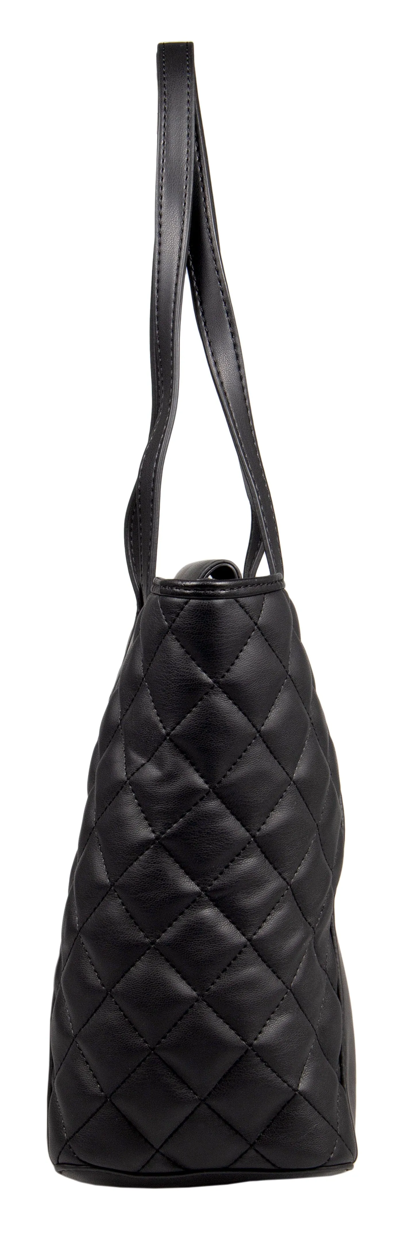 Love Moschino Black Quilted Classic Large Shopper Tote Bag