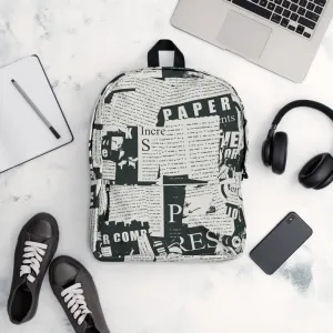 Newspaper Print Backpack