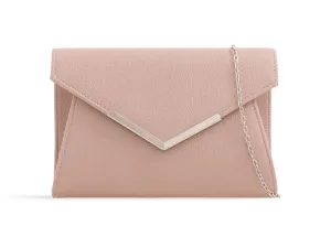 Nude Matte Envelope Clutch Bag