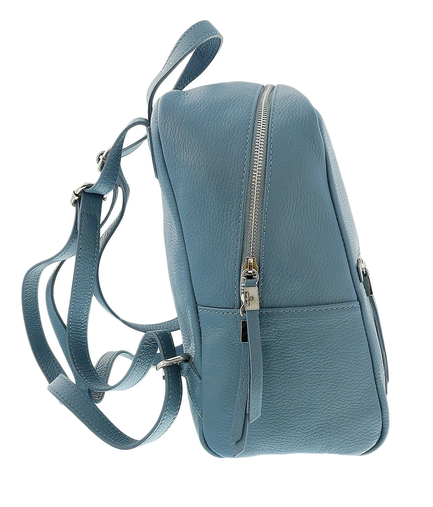 Pierre Cardin Blue Leather Classic Medium Fashion Backpack