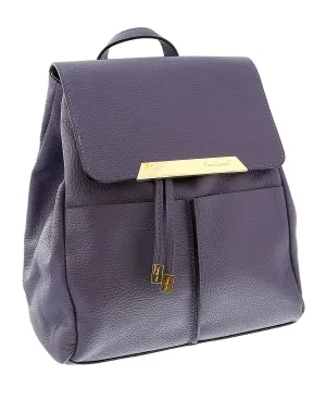 Pierre Cardin Purple Leather Classic Medium Fashion Backpack