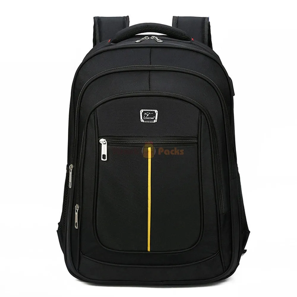 Travel Backpack with USB Charging Port for Teen Boys Oxford Large Capacity School Bag Top Level