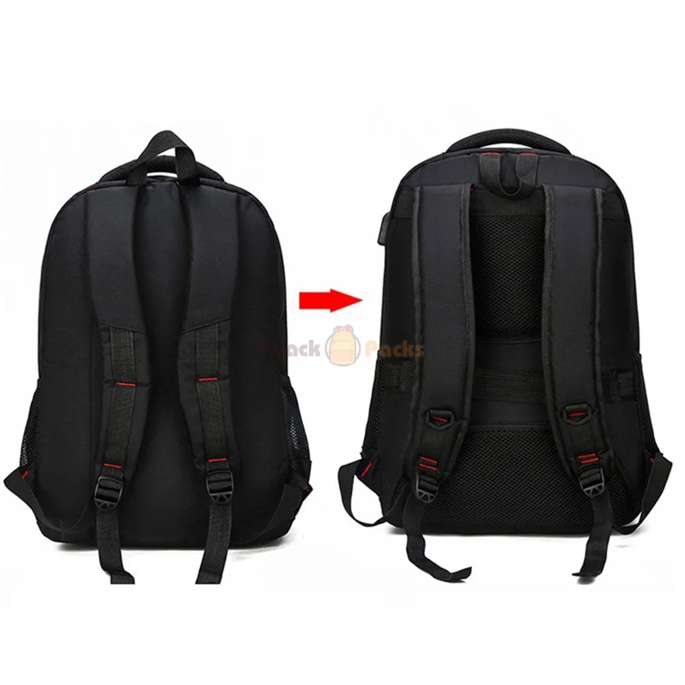 Travel Backpack with USB Charging Port for Teen Boys Oxford Large Capacity School Bag Top Level