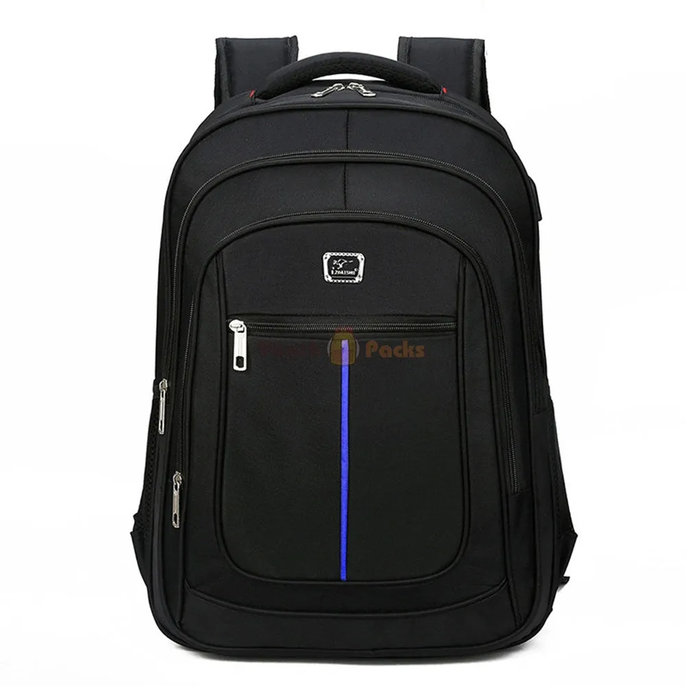 Travel Backpack with USB Charging Port for Teen Boys Oxford Large Capacity School Bag Top Level