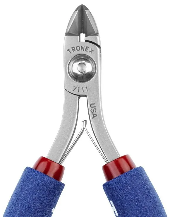 Tronex 7111 General Purpose Strong Medium Oval Head Semi-Flush Carbon Steel Cutter with Long Ergonomic Handles, 5.6" OAL