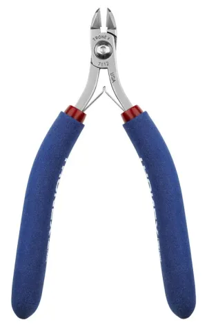 Tronex 7112 General Purpose Strong Medium Oval Head Flush Carbon Steel Cutter with Long Ergonomic Handles, 5.6" OAL